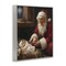 Stupell Industries Santa Believes with Baby Jesus Framed Giclee, design by Jo Moulton